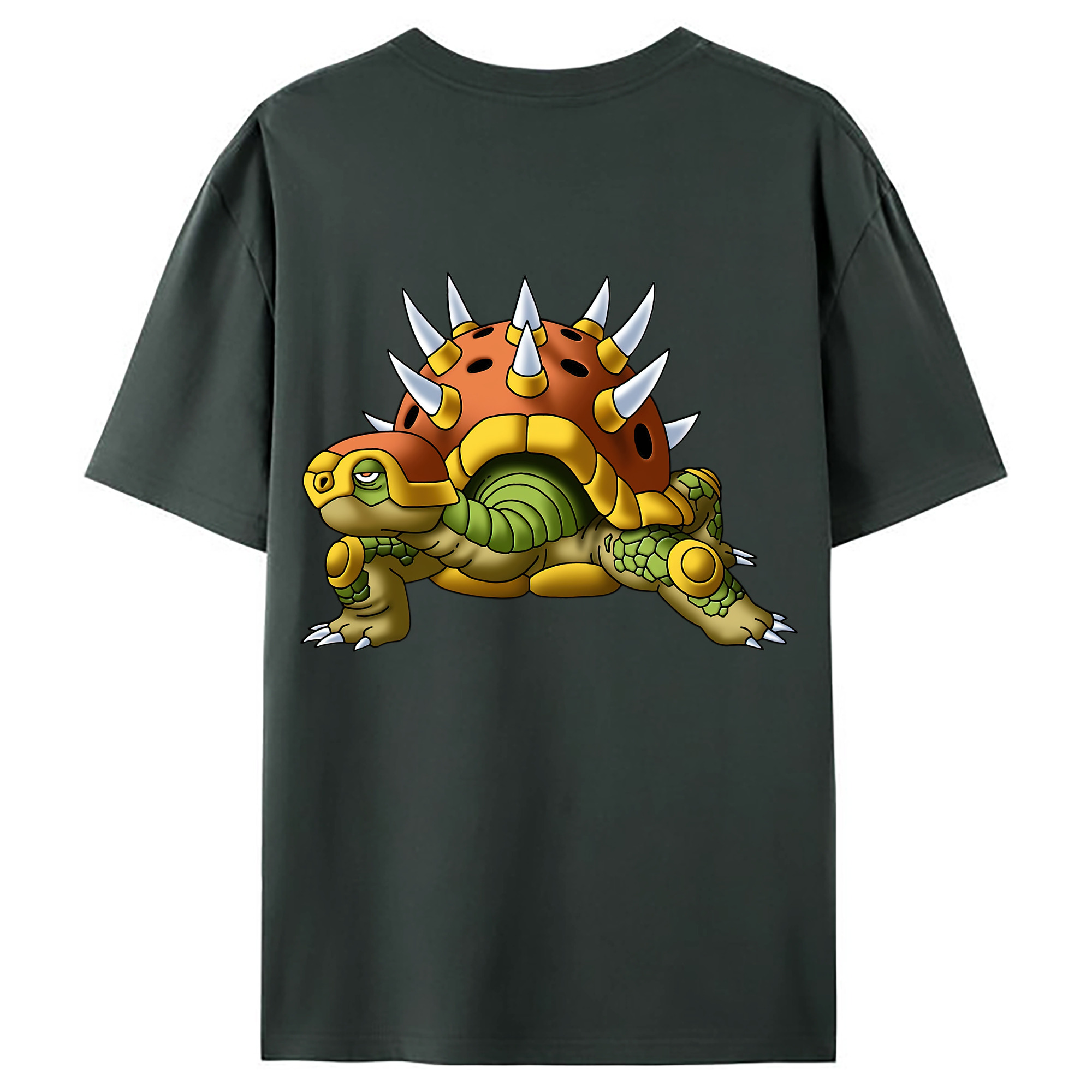 （画像用） ドラゴンクエスト Doragon Kuesuto Dragon Quest 綿100％ メンズ半袖Tシャツ（バックプリント） 通気性